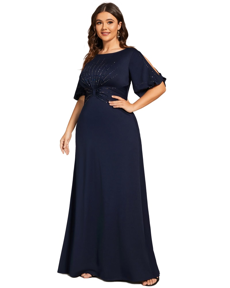 Navy blue formal dress plus size new arrivals
